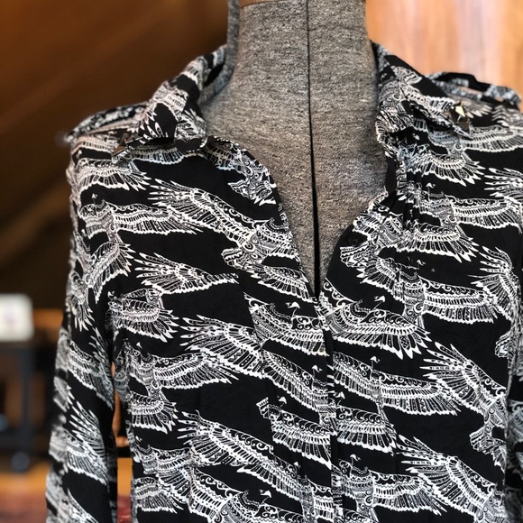 Printed blouse with pocket - Picture 1 of 5